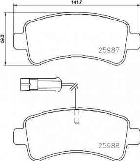 Тормозные колодки дисковые Peugeot Boxer, Citroen Jumper BREMBO p61 130