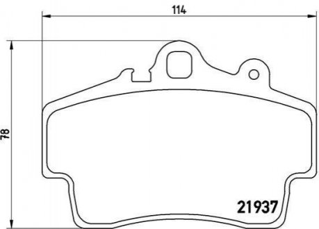 Колодки тормозные дисковые Porsche Boxster, Cayman BREMBO p65007