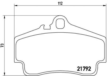 Тормозные колодки дисковые Porsche Boxster, 911, Cayman BREMBO p65 008 (фото1)