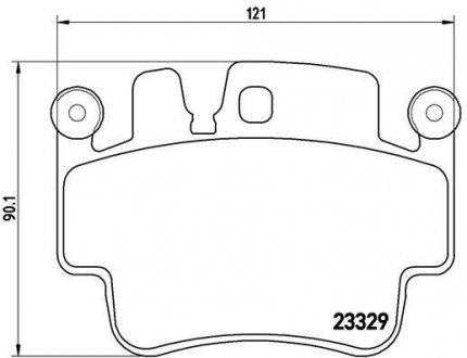 Тормозные колодки дисковые Porsche Boxster, 911, Cayman BREMBO p65 009