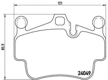 Купить Тормозные колодки дисковые Porsche Boxster, 911, Cayman BREMBO p65 014 (фото1) подбор по VIN коду, цена 2466 грн.