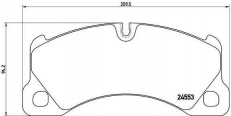 Купить Тормозные колодки дисковые Porsche Cayenne, Panamera, Volkswagen Touareg BREMBO p65 017 (фото1) подбор по VIN коду, цена 6019 грн.