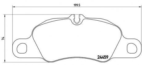 Тормозные колодки дисковые Porsche Boxster, 911, Cayman BREMBO p65 018