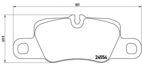 Гальмівні колодки дискові Porsche Panamera BREMBO p65 020