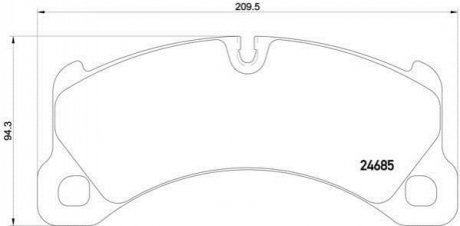 Купить Колодки тормозные дисковые Porsche Cayenne BREMBO p65026 (фото1) подбор по VIN коду, цена 6328 грн.