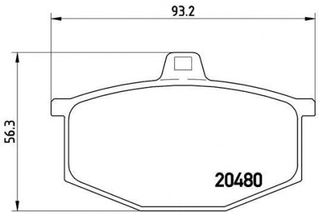 Купить Тормозные колодки дисковые BREMBO p68 005 (фото1) подбор по VIN коду, цена 788 грн.