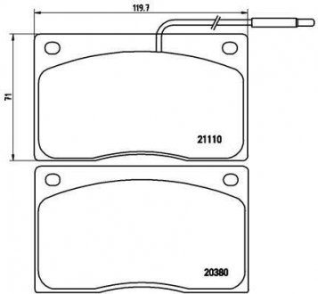 Купити ГАЛЬМІВНІ КОЛОДКИ ДИСКОВІ Jaguar XJ, Renault Master BREMBO p68 012 (фото1) підбір по VIN коду, ціна 1414 грн.