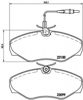 Гальмівні колодки дискові BREMBO p68 026