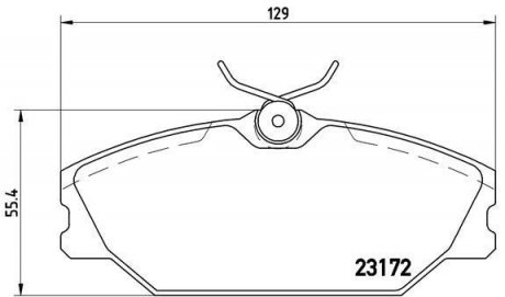 Купить Тормозные колодки дисковые Renault Laguna, Megane, Safrane, Scenic, Clio BREMBO p68 027 (фото1) подбор по VIN коду, цена 1082 грн.