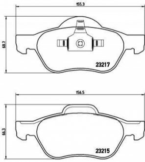 Гальмівні колодки дискові BREMBO p68 029