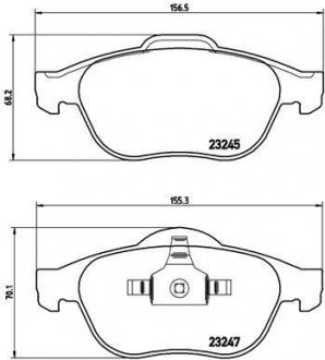 Тормозные колодки дисковые BREMBO p68 030