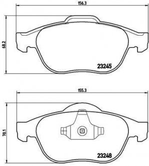 Гальмівні колодки дискові BREMBO p68 032