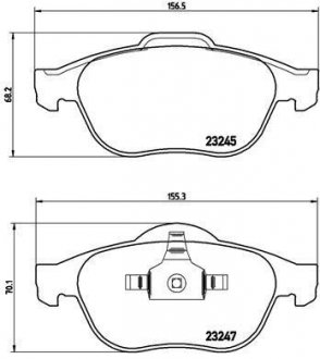 Гальмівні колодки дискові BREMBO p68 040