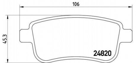 Купити Гальмівні колодки дискові Renault Megane, Fluence, Scenic, Grand Scenic BREMBO p68041 (фото1) підбір по VIN коду, ціна 1376 грн.