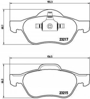 Купити Гальмівні колодки дискові Renault Megane, Scenic, Clio BREMBO p68 048 (фото1) підбір по VIN коду, ціна 1412 грн.