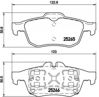 Купить Тормозные колодки дисковые Renault Latitude BREMBO p68 057 (фото1) подбор по VIN коду, цена 1373 грн.