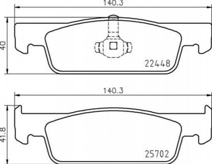 Комплект тормозных колодок из 4 шт. дисков BREMBO p68069