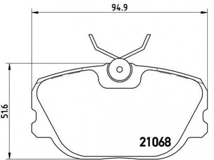 ГАЛЬМІВНІ КОЛОДКИ ДИСКОВІ SAAB 9000 BREMBO p71 004