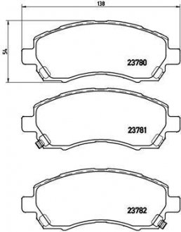 Тормозные колодки дисковые Subaru Impreza, Legacy, Forester BREMBO p78 009