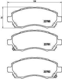 ГАЛЬМІВНІ КОЛОДКИ ДИСКОВІ BREMBO p78 009