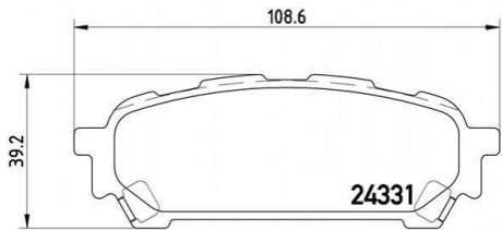 Купити Гальмівні колодки дискові Subaru Impreza, Forester BREMBO p78014 (фото1) підбір по VIN коду, ціна 1296 грн.