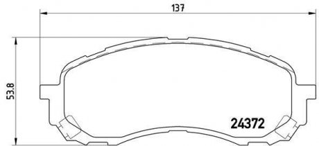 Тормозные колодки дисковые Subaru Impreza BREMBO p78 015