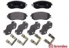 Купить Комплект тормозных колодок из 4 шт. дисков Subaru XV, Impreza, Forester, Outback, Legacy BREMBO p78021 (фото1) подбор по VIN коду, цена 1994 грн.