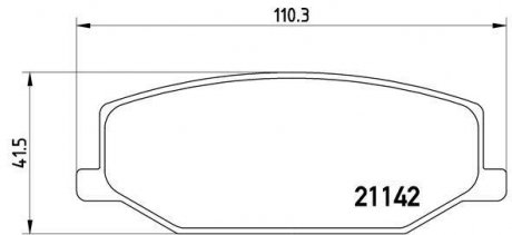 Купити ГАЛЬМІВНІ КОЛОДКИ ДИСКОВІ Suzuki Jimny BREMBO p79 001 (фото1) підбір по VIN коду, ціна 1005 грн.