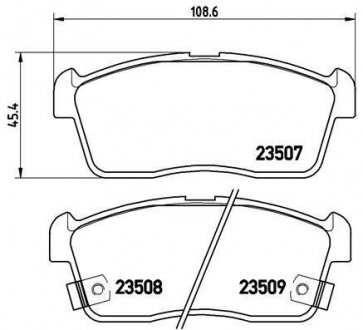 Купити ГАЛЬМІВНІ КОЛОДКИ ДИСКОВІ Daihatsu Sirion BREMBO p79 012 (фото1) підбір по VIN коду, ціна 1353 грн.