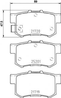 Купить Тормозные колодки дисковые Suzuki SX4, Honda Civic BREMBO p79 027 (фото1) подбор по VIN коду, цена 884 грн.