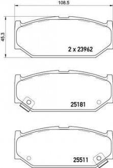 Купить Тормозные колодки дисковые Suzuki Swift BREMBO p79 031 (фото1) подбор по VIN коду, цена 1664 грн.