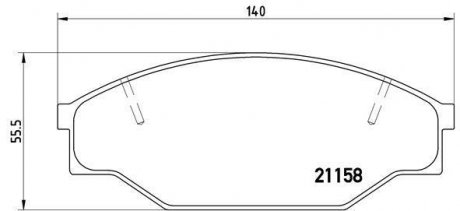 Тормозные колодки дисковые Toyota Carina, Camry, Celica, Lexus ES BREMBO p83 013