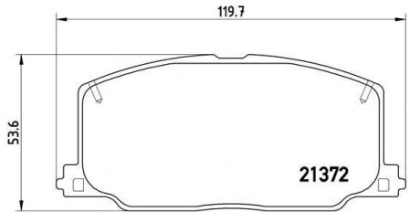 Тормозные колодки дисковые Toyota Carina, Camry, Celica BREMBO p83 016
