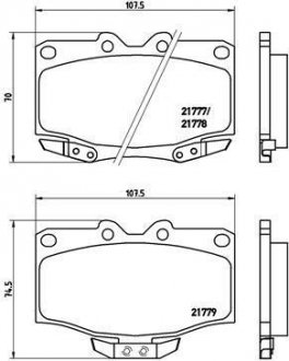 Тормозные колодки дисковые Toyota Land Cruiser BREMBO p83 026