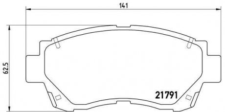 Купить Тормозные колодки дисковые Toyota Camry, Lexus LS, Toyota Celica, Lexus ES, Toyota Avalon BREMBO p83 027 (фото1) подбор по VIN коду, цена 1314 грн.