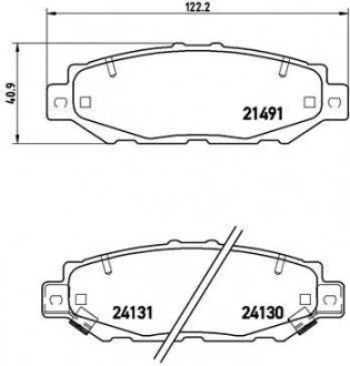Тормозные колодки дисковые Lexus LS, GS, IS BREMBO p83 038