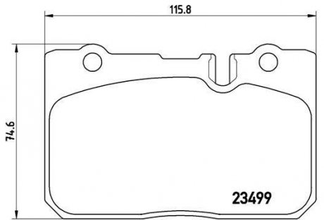 Купить Тормозные колодки дисковые Lexus LS BREMBO p83 039 (фото1) подбор по VIN коду, цена 1820 грн.