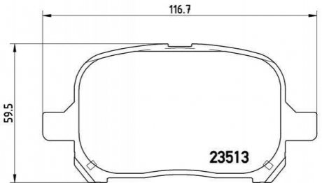 Гальмівні колодки дискові Toyota Previa BREMBO p83 040