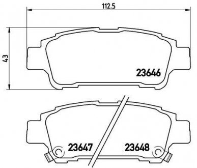Купить Тормозные колодки дисковые Toyota Previa, Avensis BREMBO p83 056 (фото1) подбор по VIN коду, цена 1248 грн.