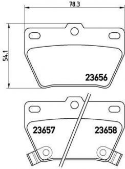 Купити Гальмівні колодки дискові Chery Tiggo, Toyota Rav-4 BREMBO p83 057 (фото1) підбір по VIN коду, ціна 1167 грн.