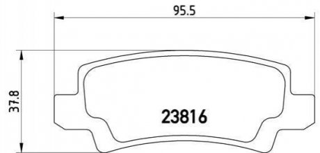 Купити Гальмівні колодки дискові Toyota Corolla BREMBO p83 065 (фото1) підбір по VIN коду, ціна 776 грн.