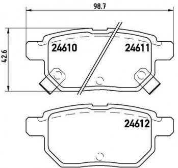 Купить Тормозные колодки дисковые Toyota Auris, Yaris, Verso, Corolla, Prius BREMBO p83 083 (фото1) подбор по VIN коду, цена 1020 грн.