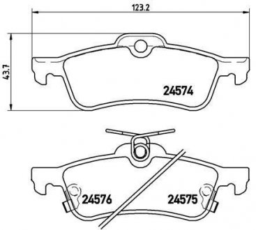 Купить Тормозные колодки дисковые Toyota Yaris BREMBO p83 087 (фото1) подбор по VIN коду, цена 880 грн.