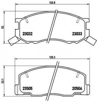 Гальмівні колодки дискові Toyota Previa BREMBO p83 093