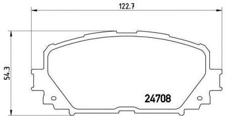 Тормозные колодки дисковые Toyota Yaris, Corolla BREMBO p83101