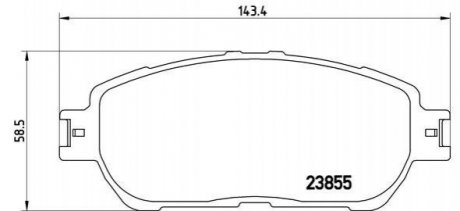 Комплект тормозных колодок из 4 шт. дисков Toyota Camry BREMBO p83105