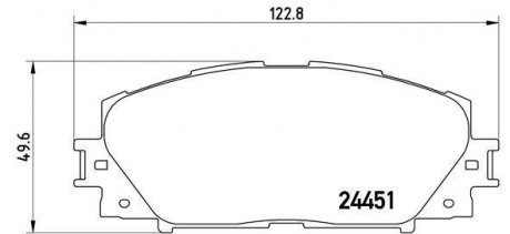 Купить Тормозные колодки дисковые Toyota Prius BREMBO p83 106 (фото1) подбор по VIN коду, цена 1318 грн.