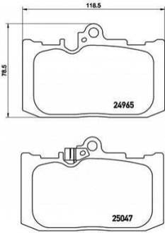 Тормозные колодки дисковые Lexus GS BREMBO p83 131