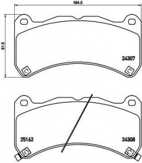 Купить Тормозные колодки дисковые Lexus IS BREMBO p83 146 (фото1) подбор по VIN коду, цена 6456 грн.