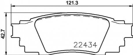 Комплект тормозных колодок из 4 шт. дисков Lexus RX, Toyota C-HR BREMBO p83160